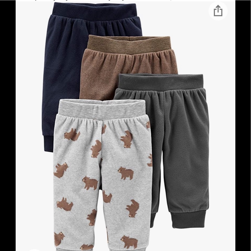 Simple Joys by Carter's Baby Boys' Fleece Pants, Pack of 4